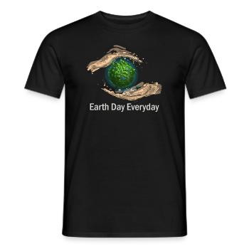 Tag der Erde Tägliches Umweltbewusstsein - Männer T-Shirt - Schwarz - Vorne - AI Model Male 178 light (178cm)