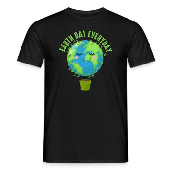 Tag der Erde Tägliches Umweltbewusstsein - Männer T-Shirt - Schwarz - Vorne - AI Model Male 178 light (178cm)