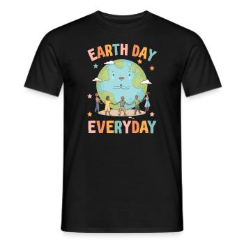 Tag der Erde Tägliches Umweltbewusstsein - Männer T-Shirt - Schwarz - Vorne - AI Model Male 178 light (178cm)