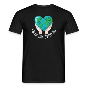 Earth Day Everyday Environmental Awareness - Men's T-Shirt - black - Front - AI Model Male 178 light (178cm)