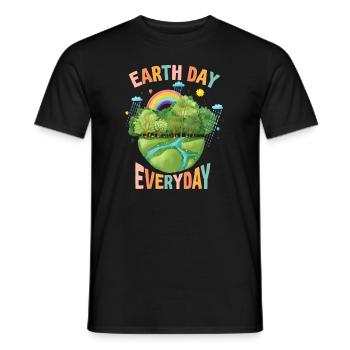 Tag der Erde Tägliches Umweltbewusstsein - Männer T-Shirt - Schwarz - Vorne - AI Model Male 178 light (178cm)