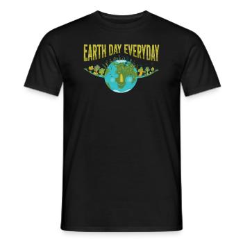 Tag der Erde Tägliches Umweltbewusstsein - Männer T-Shirt - Schwarz - Vorne - AI Model Male 178 light (178cm)