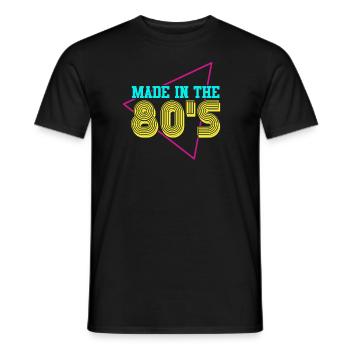 80's The 80s Music - Men's T-Shirt - black - Front - AI Model Male 178 light (178cm)