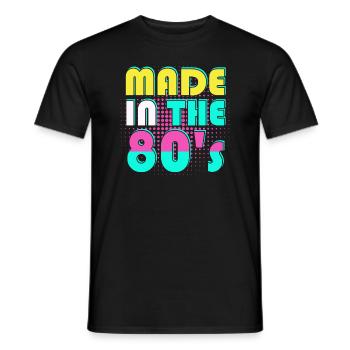 80's The 80s Music - Men's T-Shirt - black - Front - AI Model Male 178 light (178cm)