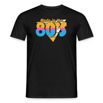 80's The 80s Music - Men's T-Shirt - black - Front - AI Model Male 178 light (178cm)