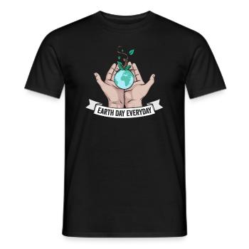 Tag der Erde Tägliches Umweltbewusstsein - Männer T-Shirt - Schwarz - Vorne - AI Model Male 178 light (178cm)