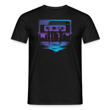 80's Cassette Tape 1990s Pencil Winding Cassette - Men's T-Shirt - black - Front - AI Model Male 178 light (178cm)