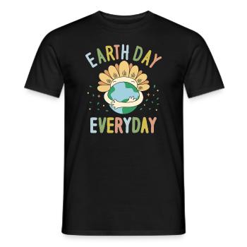 Earth Day Everyday Environmental Awareness - Men's T-Shirt - black - Front - AI Model Male 178 light (178cm)