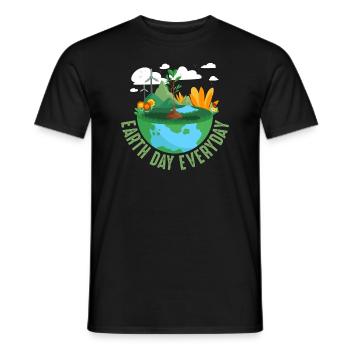 Tag der Erde Tägliches Umweltbewusstsein - Männer T-Shirt - Schwarz - Vorne - AI Model Male 178 light (178cm)