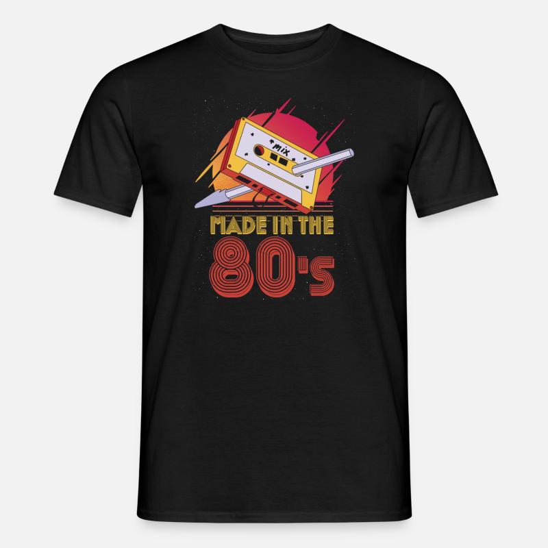 80er Die Musik der 80er - Männer T-Shirt - Schwarz