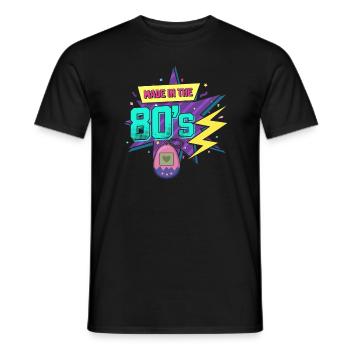 80's The 80s Music - Men's T-Shirt - black - Front - AI Model Male 178 light (178cm)