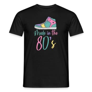 Musique des années 80 - T-shirt homme - noir - Devant - AI Model Male 178 light (178cm)