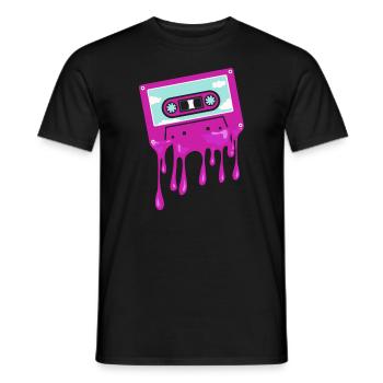 80's Cassette Tape 1990s Pencil Winding Cassette - Men's T-Shirt - black - Front - AI Model Male 178 light (178cm)