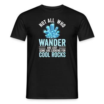 Wandern Sie auf der Suche nach coolen Felsen - Männer T-Shirt - Schwarz - Vorne - AI Model Male 178 light (178cm)
