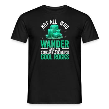 Wandern Sie auf der Suche nach coolen Felsen - Männer T-Shirt - Schwarz - Vorne - AI Model Male 178 light (178cm)