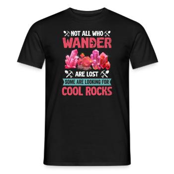 Wandern Sie auf der Suche nach coolen Felsen - Männer T-Shirt - Schwarz - Vorne - AI Model Male 178 light (178cm)