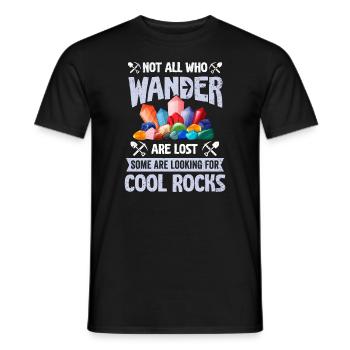 Wandern Sie auf der Suche nach coolen Felsen - Männer T-Shirt - Schwarz - Vorne - AI Model Male 178 light (178cm)