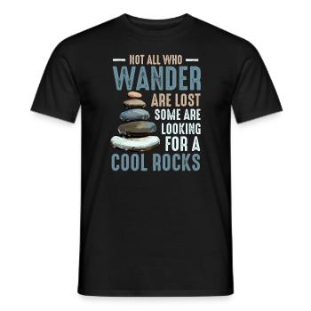 Wandern Sie auf der Suche nach coolen Felsen - Männer T-Shirt - Schwarz - Vorne - AI Model Male 178 light (178cm)