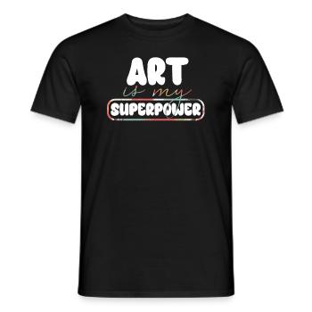 Art Is My Superpower - Men's T-Shirt - black - Front - AI Model Male 178 light (178cm)