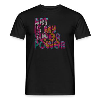 Art Is My Superpower - Men's T-Shirt - black - Front - AI Model Male 178 light (178cm)