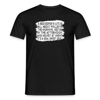 La vie des apiculteurs est une question de miel - T-shirt homme - noir - Devant - AI Model Male 178 light (178cm)