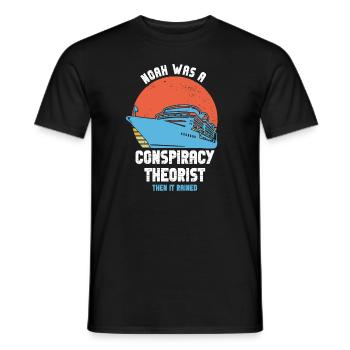 Noé était un théoricien du complot et il pleuvait - T-shirt homme - noir - Devant - AI Model Male 178 light (178cm)