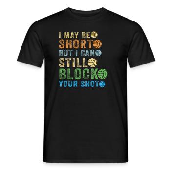 Je peux bloquer votre tir Volleyball de plage - T-shirt homme - noir - Devant - AI Model Male 178 light (178cm)