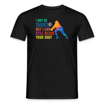Je peux bloquer votre tir Volleyball de plage - T-shirt homme - noir - Devant - AI Model Male 178 light (178cm)