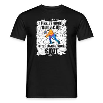 Je peux bloquer votre tir Volleyball de plage - T-shirt homme - noir - Devant - AI Model Male 178 light (178cm)