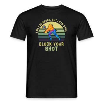 Je peux bloquer votre tir Volleyball de plage - T-shirt homme - noir - Devant - AI Model Male 178 light (178cm)