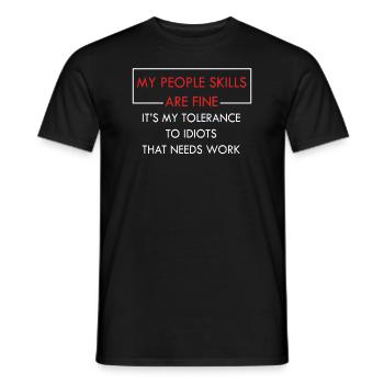 Mes compétences relationnelles sont très bien - T-shirt homme - noir - Devant - AI Model Male 178 light (178cm)