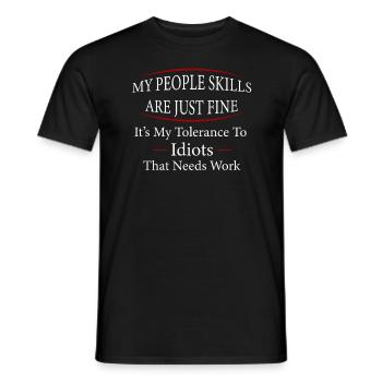 Mes compétences relationnelles sont très bien - T-shirt homme - noir - Devant - AI Model Male 178 light (178cm)