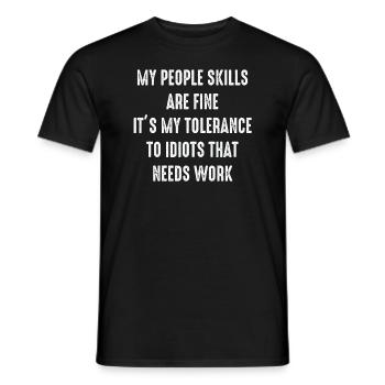 Mes compétences relationnelles sont très bien - T-shirt homme - noir - Devant - AI Model Male 178 light (178cm)