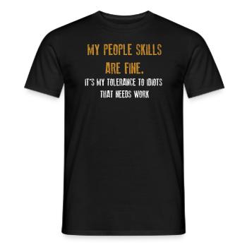 Mes compétences relationnelles sont très bien - T-shirt homme - noir - Devant - AI Model Male 178 light (178cm)