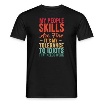 Mes compétences relationnelles sont très bien - T-shirt homme - noir - Devant - AI Model Male 178 light (178cm)