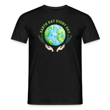 Tag der Erde: Alltägliches Umweltbewusstsein - Männer T-Shirt - Schwarz - Vorne - AI Model Male 178 light (178cm)