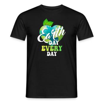 Earth Day Everyday Environmental Awareness - Men's T-Shirt - black - Front - AI Model Male 178 light (178cm)