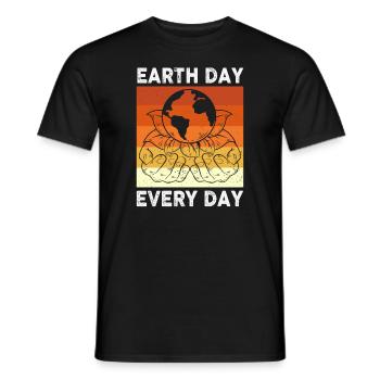 Tag der Erde: Alltägliches Umweltbewusstsein - Männer T-Shirt - Schwarz - Vorne - AI Model Male 178 light (178cm)
