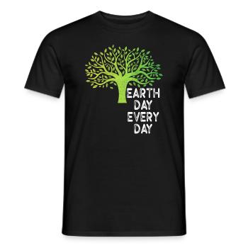 Earth Day Everyday Environmental Awareness - Men's T-Shirt - black - Front - AI Model Male 178 light (178cm)