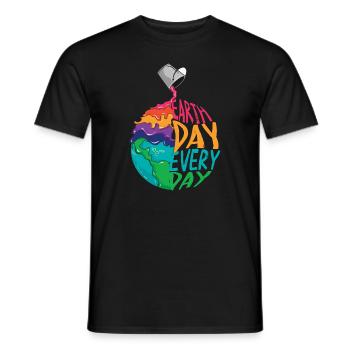 Tag der Erde: Alltägliches Umweltbewusstsein - Männer T-Shirt - Schwarz - Vorne - AI Model Male 178 light (178cm)