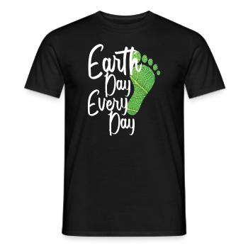 Earth Day Everyday Environmental Awareness - Men's T-Shirt - black - Front - AI Model Male 178 light (178cm)