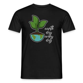 Earth Day Everyday Environmental Awareness - Men's T-Shirt - black - Front - AI Model Male 178 light (178cm)