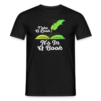Jetez un coup d’œil C’est dans un rat de bibliothèque de lecture de livre - T-shirt homme - noir - Devant - AI Model Male 178 light (178cm)