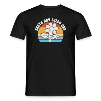 Tag der Erde: Alltägliches Umweltbewusstsein - Männer T-Shirt - Schwarz - Vorne - AI Model Male 178 light (178cm)
