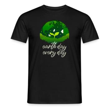 Tag der Erde: Alltägliches Umweltbewusstsein - Männer T-Shirt - Schwarz - Vorne - AI Model Male 178 light (178cm)
