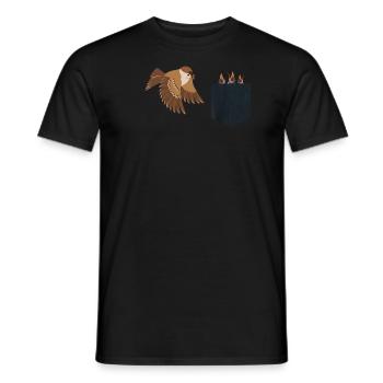 Funny Bird Watcher Birding Watching - Men's T-Shirt - black - Front - AI Model Male 178 light (178cm)