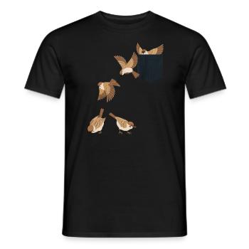 Funny Bird Watcher Birding Watching - Men's T-Shirt - black - Front - AI Model Male 178 light (178cm)