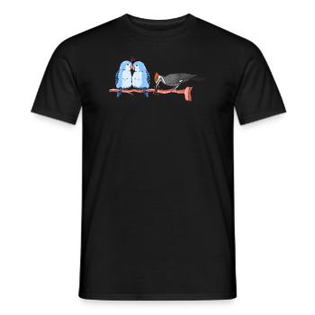 Funny Bird Watcher Birding Watching - Men's T-Shirt - black - Front - AI Model Male 178 light (178cm)
