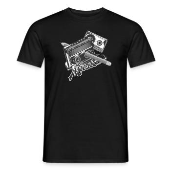 80's Cassette Tape 1990s Pencil Winding Cassette - Men's T-Shirt - black - Front - AI Model Male 178 light (178cm)