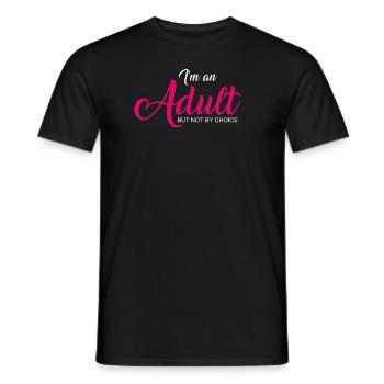 Je suis un adulte mais pas par choix - T-shirt homme - noir - Devant - AI Model Male 178 light (178cm)